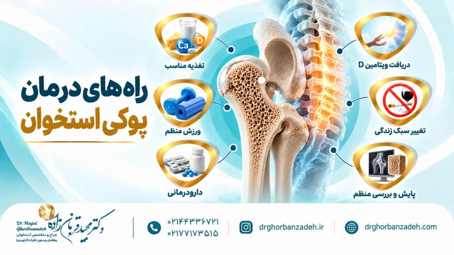 راه های درمان پوکی استخوان