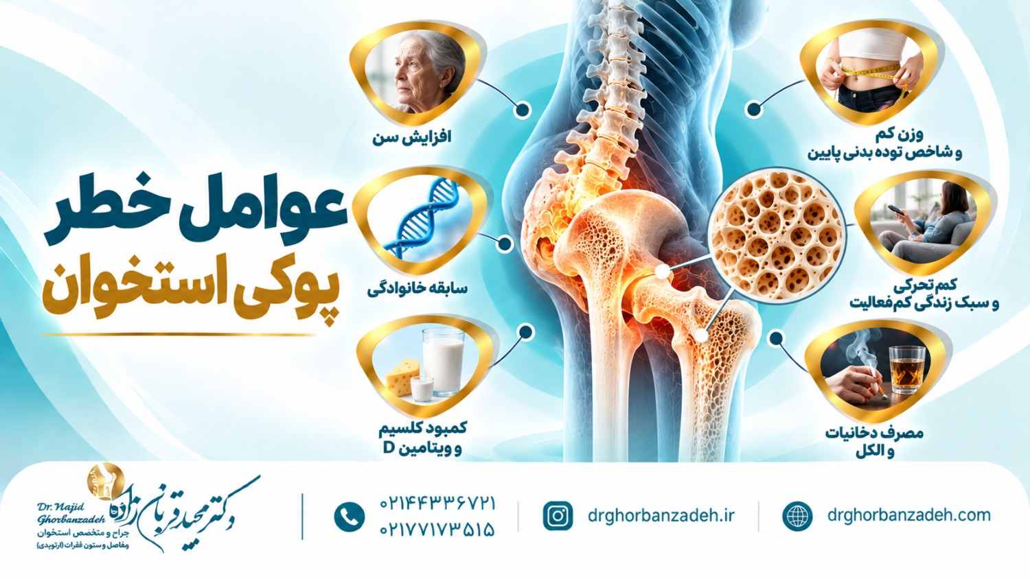 عوامل خطر پوکی استخوان